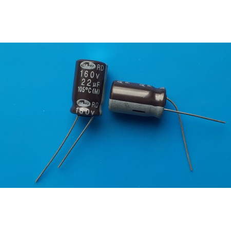 Конденсатор электролитический 22мкФ 160В 105C 10*17